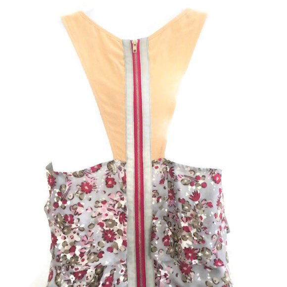 SiLK Body Policy Dress Floral T Back Exposed Zipper XS - Picture 6 of 9